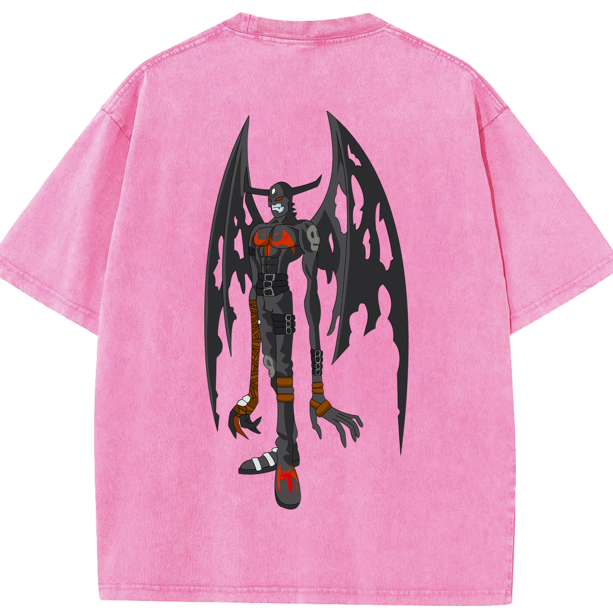 （画像用） Digimon デジタルモンスター/デジモン 綿100% ヴィンテージ風 半袖Tシャツ（背面プリント）